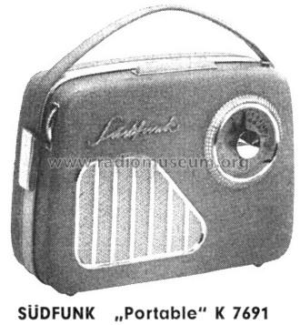 Portable K7691; Südfunk-Apparatebau, (ID = 112087) Radio