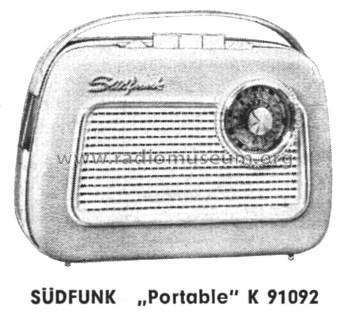 Portable K91092; Südfunk-Apparatebau, (ID = 112086) Radio