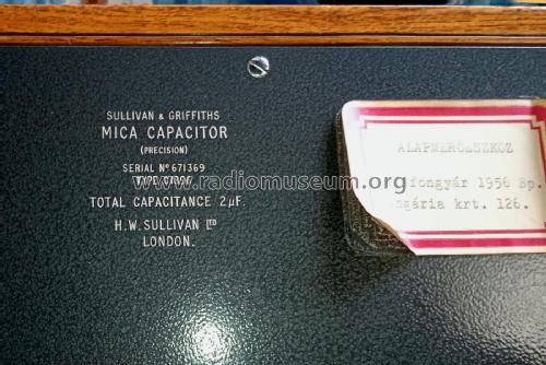 Mica Capacitor C1896; Sullivan, H.W., (ID = 2897130) Equipment