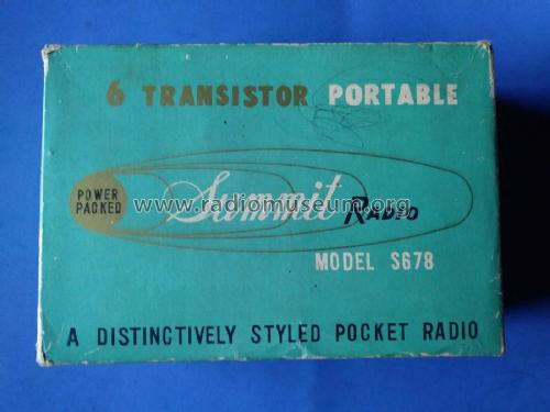 6 Transistor S678; Summit International (ID = 2409212) Radio