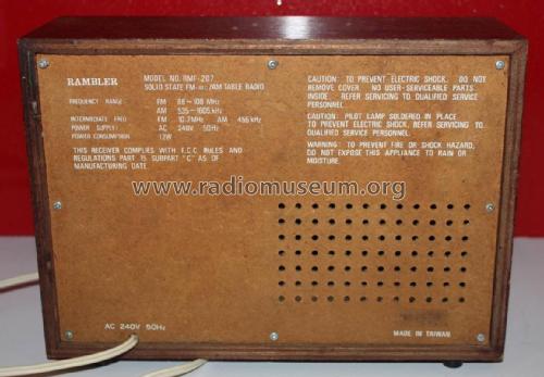 Rambler - Solid State FM-AFC/AM Table Radio RMF-207; Rambler brand, Sun (ID = 1747703) Radio