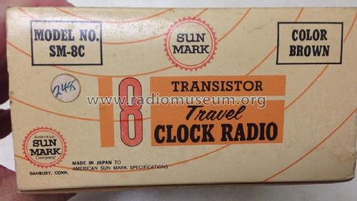 8 Transistor Travel Clock Radio SM-8C ; Sun Mark - American (ID = 1734075) Radio