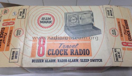 8 Transistor Travel Clock Radio SM-8C ; Sun Mark - American (ID = 1734076) Radio