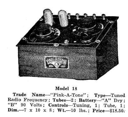 Pink-A-Tone Model 18; Sunbeam Radio Corp., (ID = 1950425) Radio