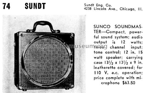 Sunco Soundmaster ; Sundt; Chicago (ID = 1076805) Ampl/Mixer