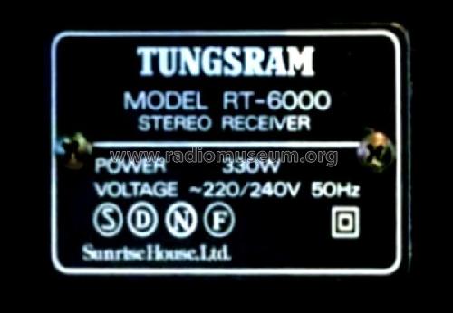 Tungsram Stereo Receiver RT-6000; Sunrise House Ltd. (ID = 2971048) Radio