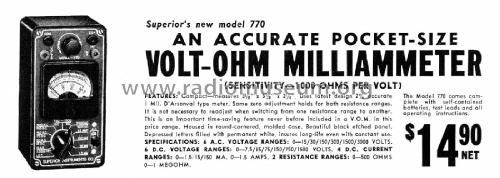 AVO Meter 770; Superior Instruments (ID = 2169433) Equipment