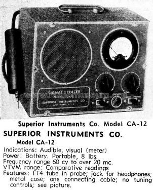 Signal Tracer CA-12; Superior Instruments (ID = 1291704) Equipment