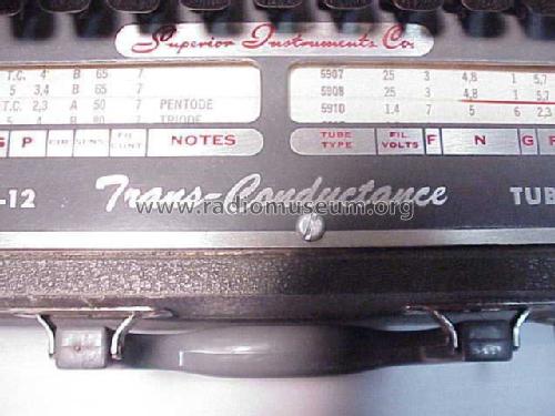 Trans-Conductance Tube Tester TV-12; Superior Instruments (ID = 784859) Ausrüstung