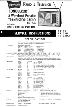 Conqueror PR103; Supersonic Chassay (ID = 1875831) Radio