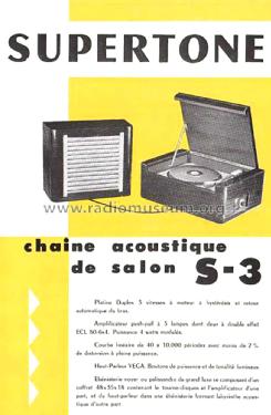 Chaîne Acoustique de Salon S3; Supertone, Waltham (ID = 2517805) R-Player