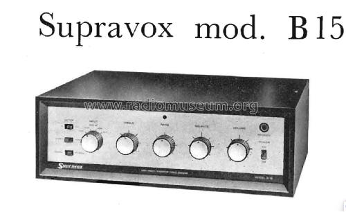 Amplificateur B 15; Supravox; Paris, (ID = 3073781) Ampl/Mixer