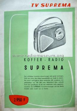 Koffer-Radio Volltransistor ; Suprema; Antwerpen? (ID = 3029230) Radio