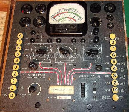 Set Tester 504-B; Supreme Instruments (ID = 3122224) Equipment