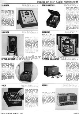 Tube Tester 503; Supreme Instruments (ID = 1810820) Ausrüstung