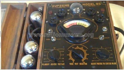 Tube Tester 85-P; Supreme Instruments (ID = 1104035) Ausrüstung