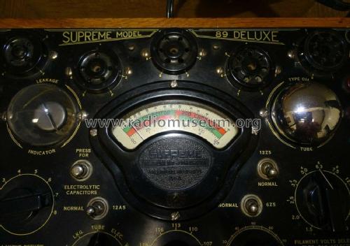 Tube Tester Deluxe 89-D; Supreme Instruments (ID = 2711668) Equipment