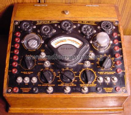 Tube Tester Deluxe 89-D; Supreme Instruments (ID = 213445) Equipment