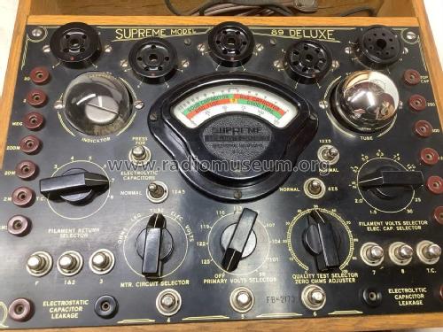 Tube Tester Deluxe 89-D; Supreme Instruments (ID = 3111272) Equipment