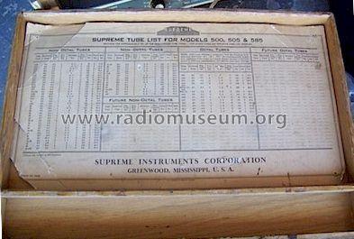 Tube Tester Deluxe Series 500 Automatic; Supreme Instruments (ID = 1340706) Ausrüstung