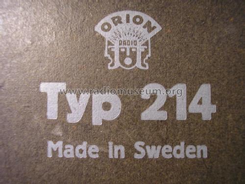 214; Svenska Orion; (ID = 1959158) Radio