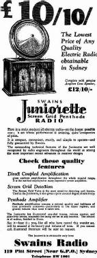 Juniorette ; Swain & Co. Ltd.; (ID = 2055862) Radio