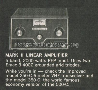 Linear Amplifier Mark II; Swan Electronics, (ID = 3036369) Amateur-D