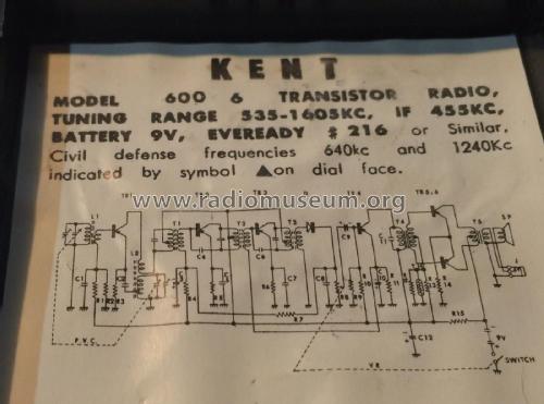 Kent Six Transistor Super De Luxe 600; Swing Electroimpex (ID = 2427310) Radio