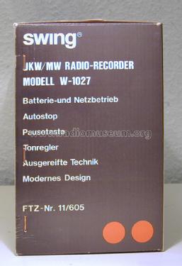 Swing 2-Band Mono Radiorekorder W-1027; Swing Electroimpex (ID = 1796092) Radio