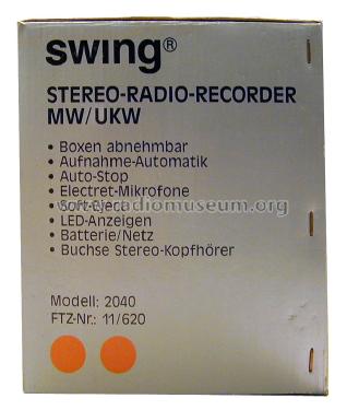 Swing MW/UKW Stereo Radio Cassetten Recorder 2040; Swing Electroimpex (ID = 1611775) Radio