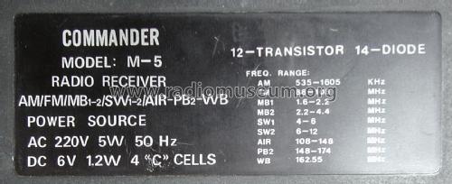 Commander M-5 Gemini; Swing Interlectronic (ID = 2643567) Radio