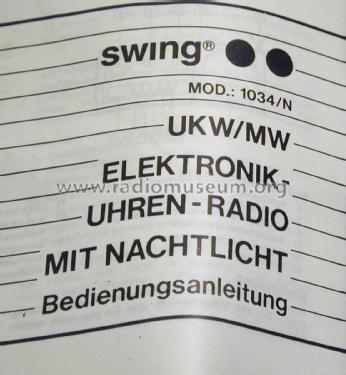 Elektronik-Uhrenradio 1034N; Swing Interlectronic (ID = 1948284) Radio