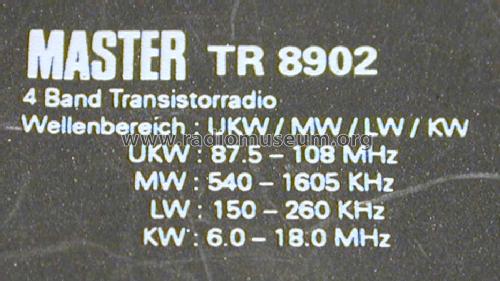 Master TR-8902; Swing Interlectronic (ID = 1473245) Radio