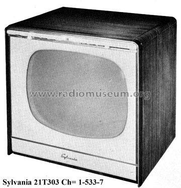 21T303 Ch= 1-533-7; Sylvania Hygrade, (ID = 1866662) Television