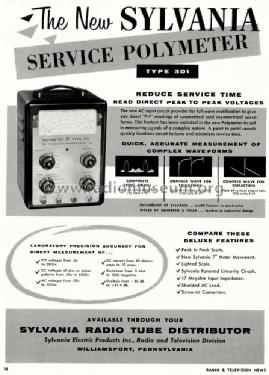 Polymeter 301; Sylvania Hygrade, (ID = 1739279) Equipment