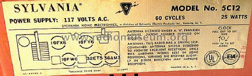 5C12R ; Sylvania Hygrade, (ID = 1399268) Radio