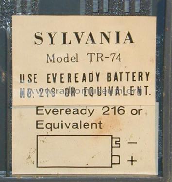 Deluxe Eight TR74 Ch= 328-2 ; Sylvania Hygrade, (ID = 887790) Radio