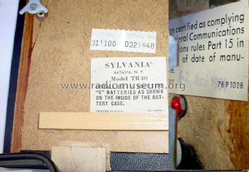 TR-40 ; Sylvania Hygrade, (ID = 821325) Radio