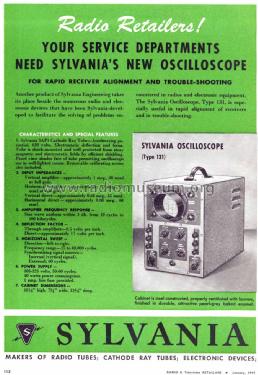 Oscilloscope 131 ; Sylvania Hygrade, (ID = 1199715) Equipment