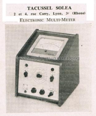 Electronic Multi Meter VE7; Tacussel Solea; Lyon (ID = 2810182) Equipment