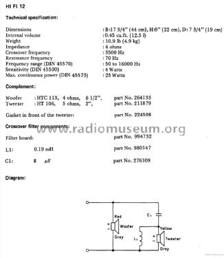 2-Way Speaker System HiFi 18; Tandberg Radio; Oslo (ID = 1889790) Speaker-P