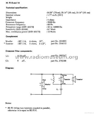 2-Way Speaker System HiFi-8; Tandberg Radio; Oslo (ID = 1889984) Speaker-P