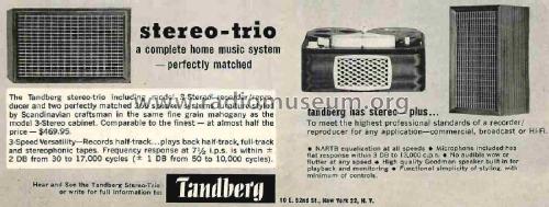 Model 3 Stereo ; Tandberg Radio; Oslo (ID = 2986262) R-Player