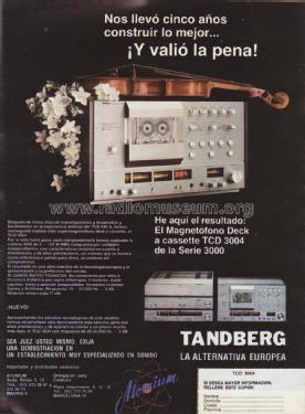 TCD-3004; Tandberg Radio; Oslo (ID = 1534298) Enrég.-R