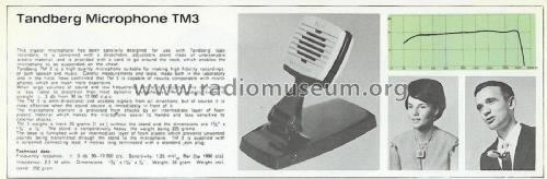 Crystal Microphone TM-3; Tandberg Radio; Oslo (ID = 1942843) Microphone/PU