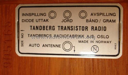 Transistor Radio TTR-1; Tandberg Radio; Oslo (ID = 2636146) Radio