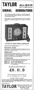 All Wave Signal Generator 60A; Taylor Electrical (ID = 3091086) Ausrüstung