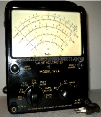 Valve Voltmeter Model 172A; Taylor Electrical (ID = 1478106) Equipment