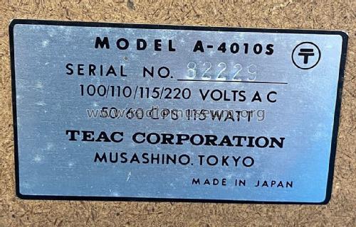 A-4010S; TEAC; Tokyo (ID = 2942298) R-Player