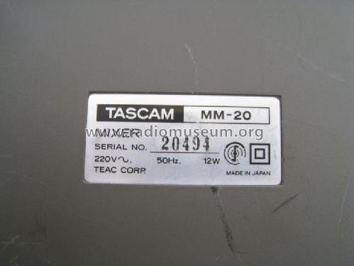 Tascam Recording Mixer MM-20; TEAC; Tokyo (ID = 1913252) Ampl/Mixer